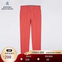 Brooks Brothers/布克兄弟男士Supima棉混纺微弹直筒休闲裤 6004-红色 3432