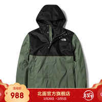 TheNorthFace北面冲锋衣男户外防水透气上新|5B43 YXN/黑色/绿色 S