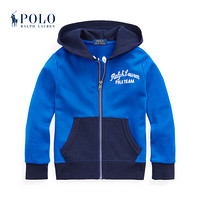 Ralph Lauren/拉夫劳伦男童 2021年早春Polo Team起绒布全拉链连帽衫34789 520-蓝色 4