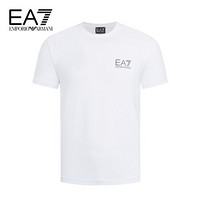 阿玛尼EA7 EMPORIO ARMANI奢侈品男装21春夏EA7男士针织T恤衫 3KPT06-PJ03Z WHITE-1100白色 M