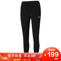 彪马 PUMA 女子 基础系列 STYLE CAT Sweatpants Wmns 运动 针织长裤 587165 01黑色 S码(欧洲码)