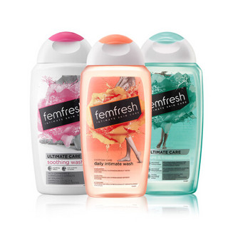 芳芯 （femfresh） 英国进口女性洗护液套装（洋甘菊日常型250ml*1+蔓越莓舒缓型250ml+莲花无香型250m*1）