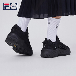 FILA FUSION 斐乐官方 ADE 2020新款老爹鞋女 休闲运动鞋潮女鞋 黑色-BK 35.5