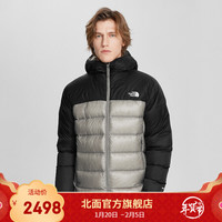TheNorthFace北面羽绒服男户外保暖防泼水上新|4N9X GVV/灰色/黑色 M