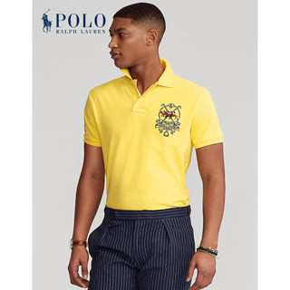 Ralph Lauren/拉夫劳伦男装 经典款定制修身版型马标Polo衫12470 730-黄色 XS