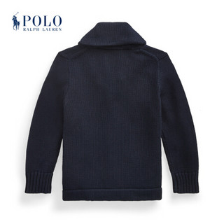 Ralph Lauren/拉夫劳伦男童 2020年冬季咖啡小熊棉质针织开襟衫34677 410-海军蓝 3/3T