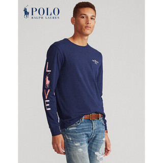 Ralph Lauren/拉夫劳伦男装 2020年冬季Pink Pony平纹针织图案T恤12972 410-海军蓝 S