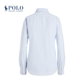 Ralph Lauren/拉夫劳伦女装 2021年早春经典版型牛津布衬衫21970 100-条纹蓝白色 12