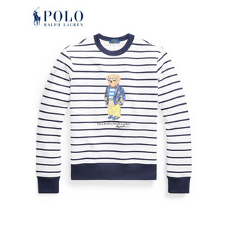 Ralph Lauren/拉夫劳伦男装 2021年春季船坞Polo小熊条纹运动衫13141 400-条纹蓝白色 L