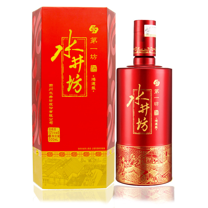 swellfun 水井坊第一坊酒鸿运装52%vol 浓香型白酒500ml 单瓶装