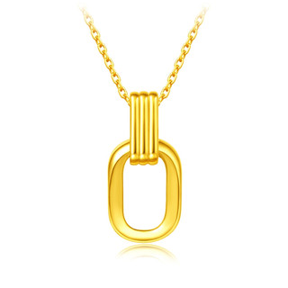 CHOW TAI FOOK 周大福 ING系列 F217317 几何双环足金项链