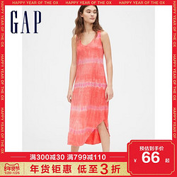 Gap女装莫代尔棉做旧无袖连衣裙574092 新款时尚宽松女士裙子