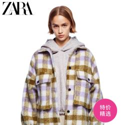 ZARA 新款 TRF 女装 格子衬衫外套 01255748015