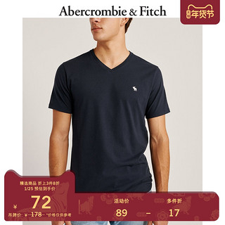 Abercrombie & Fitch男装 舒适V领上衣打底短袖T恤 303103-1 AF *3件