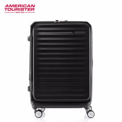 AMERICAN TOURISTER 美旅 箱包（AmericanTourister）拉杆箱 前开盖行李箱登机胖胖箱USB充电接口可扩展HJ3 25英寸黑色