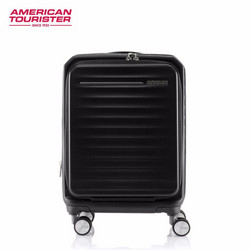 AMERICAN TOURISTER 美旅 箱包（AmericanTourister）拉杆箱 前开盖行李箱登机胖胖箱USB充电接口可扩展HJ3 19英寸黑色