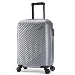 AMERICAN TOURISTER 美旅 爆款条纹拉杆箱女大容量耐用行李箱20寸婚假蜜月登机密码箱TV7