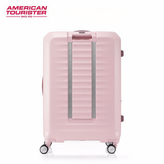 美旅 箱包（AmericanTourister）拉杆箱 前开盖行李箱登机胖胖箱USB充电接口可扩展HJ3 25英寸粉色