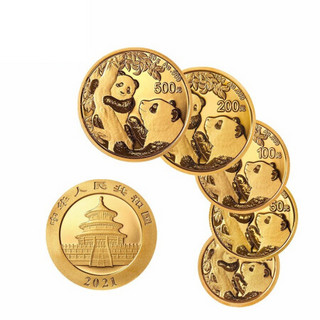 菜百首饰 中国金币总公司2021年熊猫普制金币 收藏品 熊猫金币 30克