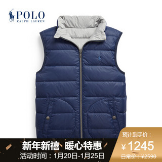 Ralph Lauren/拉夫劳伦男童 2020年秋季双面穿绗缝羽绒马甲34009 410-海军蓝 M