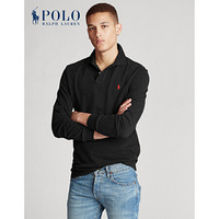 Ralph Lauren/拉夫劳伦男装 2021年早春定制修身版型网眼布Polo衫12924 001-黑色 L