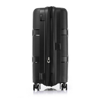 美旅拉杆箱 时尚PP行李箱大容量可扩展耐磨飞机轮旅行箱 25英寸TSA密码锁 HJ4黑色