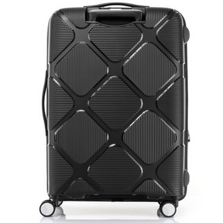 美旅拉杆箱 时尚PP行李箱大容量可扩展耐磨飞机轮旅行箱 25英寸TSA密码锁 HJ4黑色