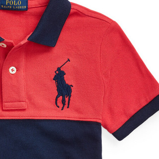 Ralph Lauren/拉夫劳伦男童 2021年早春Big Pony棉质网眼布Polo衫34810 600-红色 2/2T