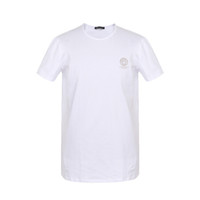 范思哲 VERSACE 奢侈品 男士棉氨纶圆领短袖T恤 白色 AUU01005 A232741 A1001 4码/M码