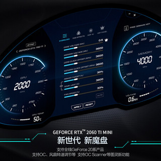 影驰GeForce RTX 2060 MINI 6GB 电脑台式机刀卡独显独立游戏显卡 RTX 2060 MINI+擎256