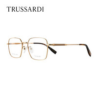 TRUSSARDI 杜鲁萨迪 中性款金色镜框金色镜腿金属全框光学眼镜架眼镜框 VTR514F 53004A 53.5MM