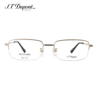 S.T.Dupont 都彭 男款金色镜框金色镜腿钛材金属半框光学眼镜架眼镜框 DP-2057 1 55MM