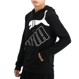 彪马 PUMA 男子 基础系列 BIG LOGO Hoodie TR 运动 卫衣 583505 01黑色 M码(亚洲码)