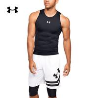 安德玛官方UA HeatGear男子篮球运动紧身衣背心Under Armour1355672 黑色001 L