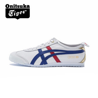 Onitsuka Tiger/鬼塚虎明星同款百搭运动休闲鞋MEXICO66 D507L-0152 白色/深蓝色 44