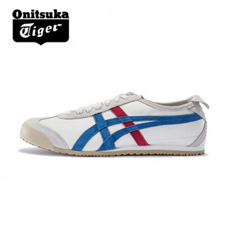 亚瑟士 Onitsuka Tiger/鬼塚虎休闲鞋男女复古小白鞋 MEXICO 66 TH2J4L-0142 白色/蓝色 42