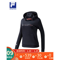 FILA 斐乐官方女子连帽卫衣2020冬季新款生活休闲印花logo卫衣潮 RD宝蓝-NV 165/84A/M