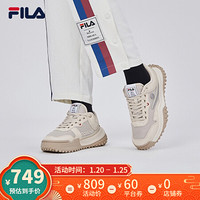 FILA x MIHARA 斐乐FM1老爹鞋女2020秋季新款休闲鞋 蔡徐坤力荐 波点鞋 沙壳色A-SS 36.5