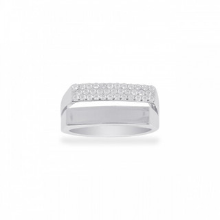 APM Monaco新品银色长方形戒指女食指戒 个性设计潮时尚饰品首饰 52码