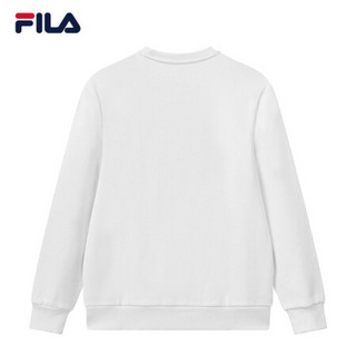 FILA 斐乐官方 男士运动卫衣2020秋冬新款套头休闲卫衣时尚男装 标准白-WT 180/100A/XL