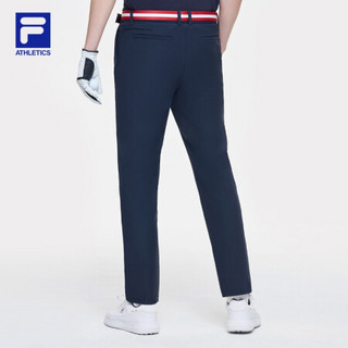 FILA ATHLETICS 斐乐男士梭织长裤2021春季新款直筒裤时尚 传奇蓝-NV 170/80A/M