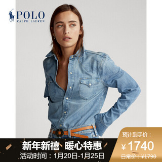 Ralph Lauren/拉夫劳伦女装 2020年秋季牛仔布衬衫21742 400-蓝色 XXS