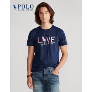 Ralph Lauren/拉夫劳伦男装 2020年冬季Pink Pony平纹针织图案T恤12974 410-海军蓝 S