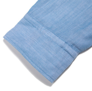 Calvin Klein男式长袖衬衫-40M8374453 XL国际版偏大一码 蓝色