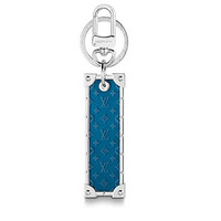 孔雀翎LV路易威登男士钥匙扣彩色树脂玻璃经典标签设计饰钉元素M68303 蓝色