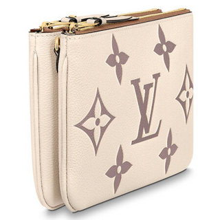 LOUIS VUITTON 路易威登 DOUBLE ZIP POCHETTE系列 女士链条包 M80084 浅色