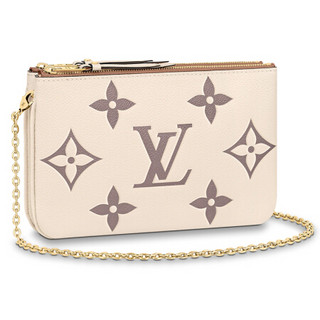 LOUIS VUITTON 路易威登 DOUBLE ZIP POCHETTE系列 女士链条包 M80084 浅色