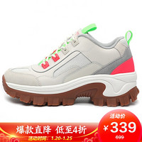 斯凯奇 SKECHERS 经典休闲鞋 女子运动鞋 时尚老爹鞋 155256/OWGN白色 39码 US9码