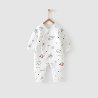 童泰 秋冬款婴儿衣服1-12月新生儿偏开棉哈衣男女宝宝保暖连体衣 TS04J578 粉色 73