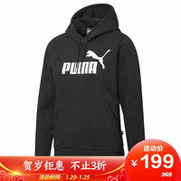 彪马 PUMA 女子 基础系列 ESS Logo Hoody FL 运动 针织卫衣 586938 01黑色 L码(亚洲码)